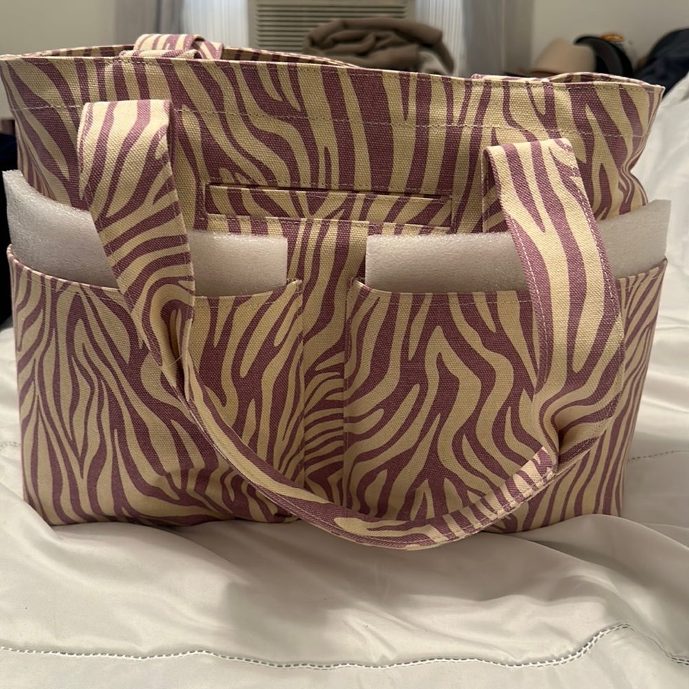 Dagne Dover Pacific Tote zebra print purple